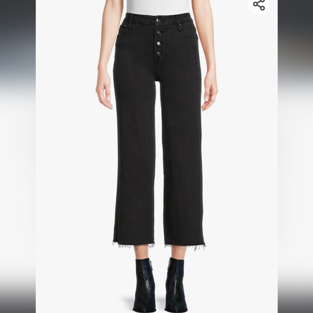 💋 Wide leg Button Fly High Rise Crop Jeans Plus Sizes 16,18 & 20 NWT